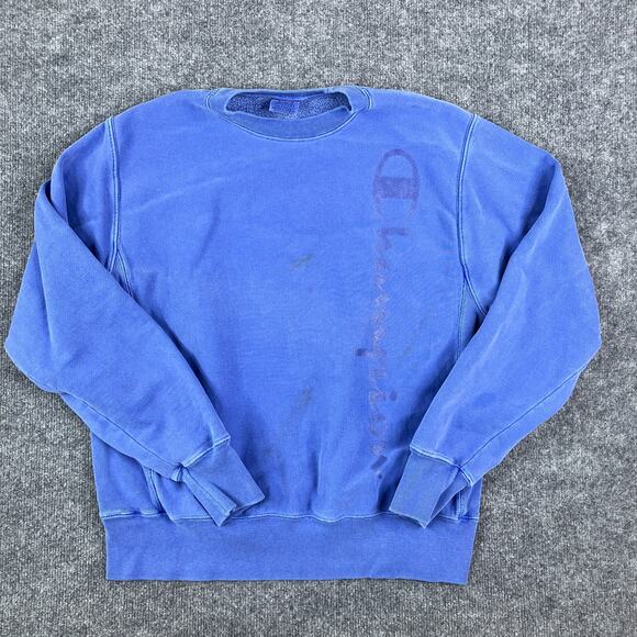 Champion Sweatshirt Mens Size M Blue Reverse Weave Crewneck Casual Pullover - Picture 1 of 8